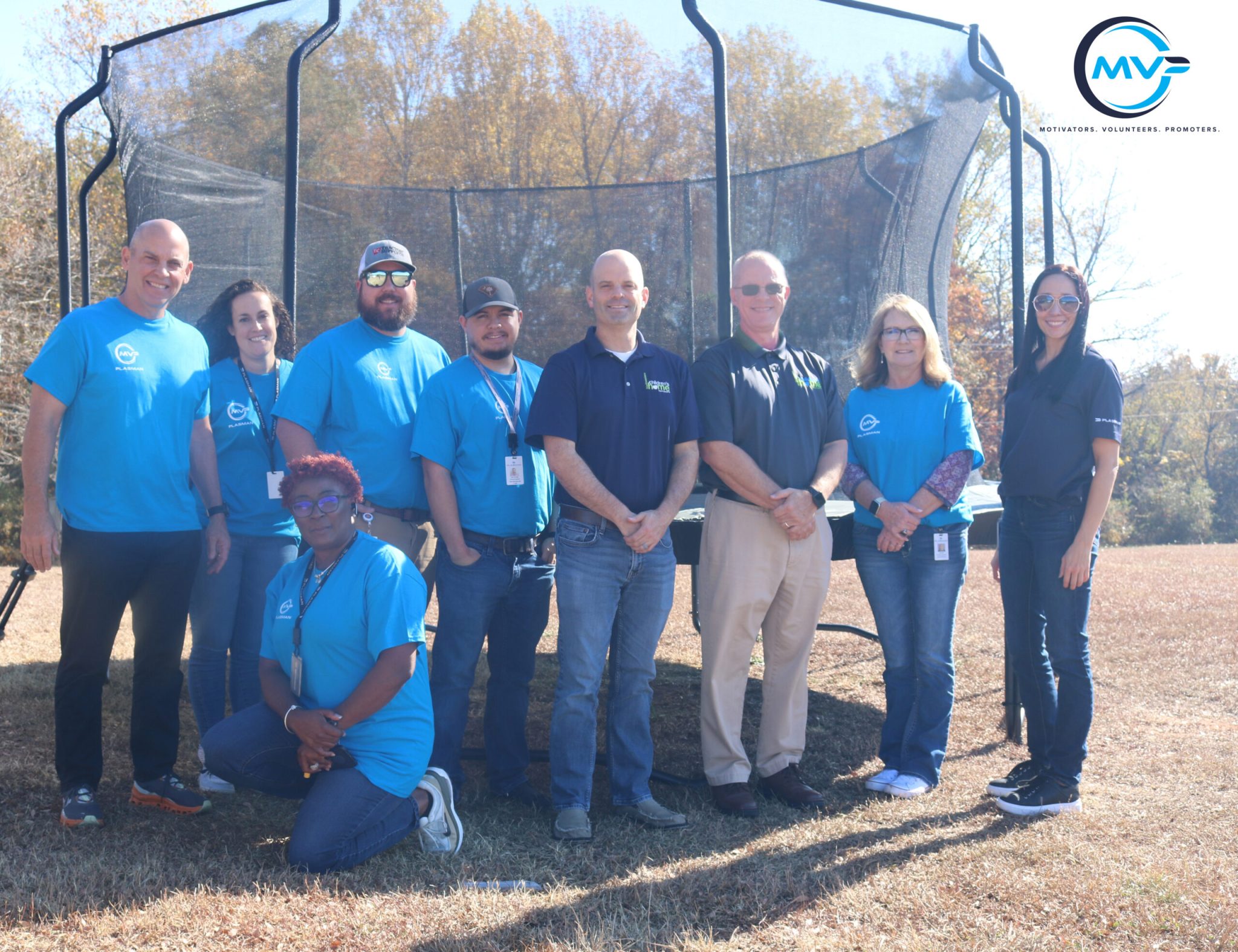 Plasman Greer Manufacturing MVP ambassadors donate trampolines to SECH