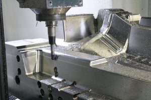 Tool being cut on CNC machine