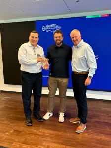 Mark Sullivan, Chief Executive Officer, and Manuel Alejo, Chief Financial Officer, accept award at annual MiddleGround Capital CEO/CFO Conference.